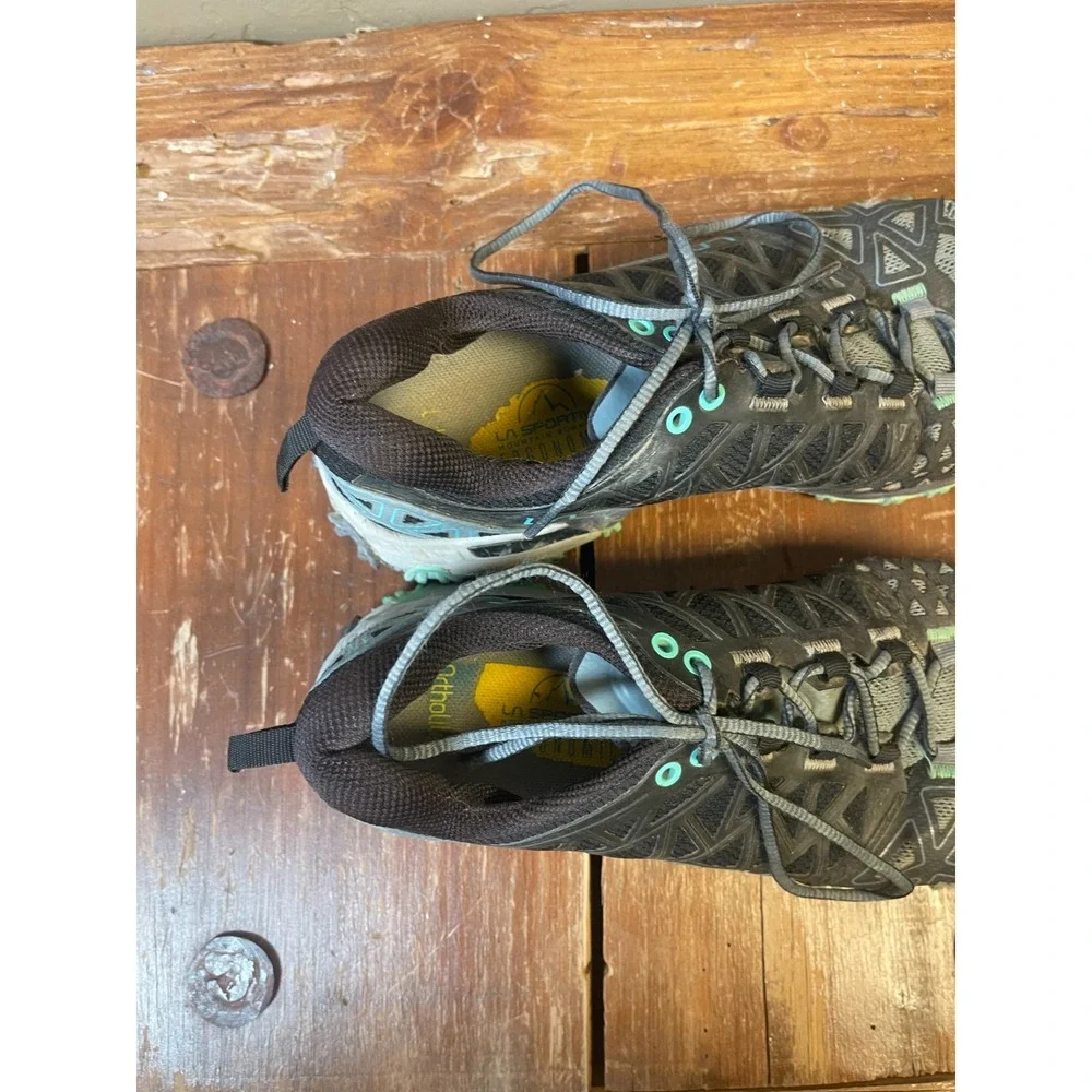 La Sportiva Bushido II Trail Running Shoes Womens 9.5 Blue Sneakers Hiking MTN